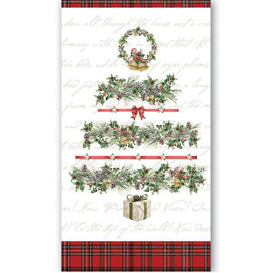 Holiday Garland Hostess Paper Napkins, Pack 15